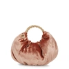 ROSANTICA IMPERO ROSE VELVET TOP HANDLE BAG,3889978