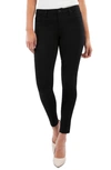 Kut From The Kloth Donna High Waist Fray Hem Ankle Skinny Jeans In Black