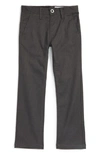 Volcom Modern Stretch Chinos In Charcoal Heather
