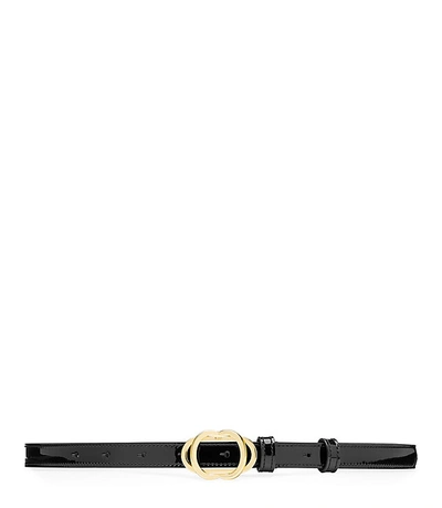 Stuart Weitzman The Double Buckle Signature Belt 15mm Belt In Black