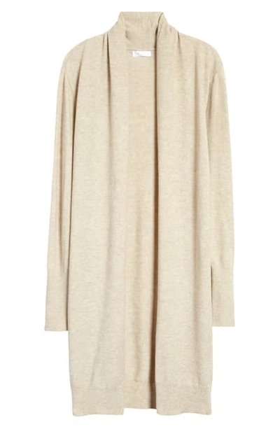 Leith Cozy Long Cardigan In Beige Oatmeal Light Heather
