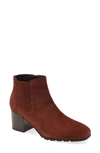Aquatalia Weatherproof Block Heel Bootie In Ginger