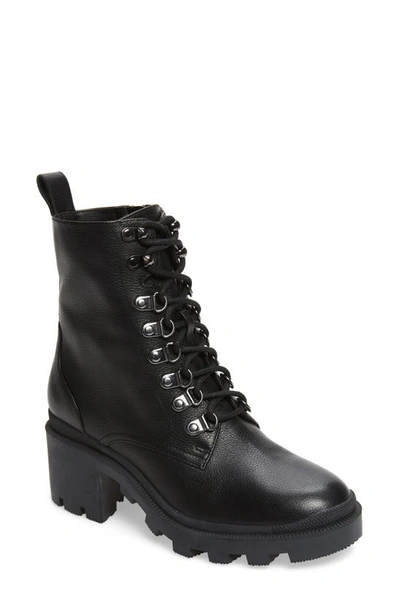 Bp. Taylor Block Heel Combat Boot In Black