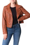 Blanknyc Good Vibes Faux Leather Moto Jacket In Chatter Box