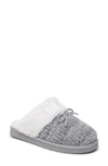 Minnetonka Flurry Scuff Faux Fur Slipper In Grey