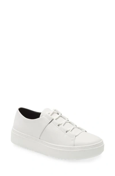 Eileen Fisher Prescot Platform Sneaker In Snow Leather