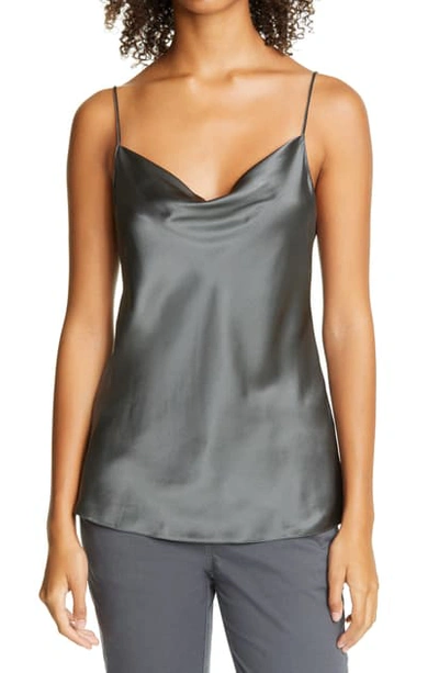 Nili Lotan Gemma Silk Camisole In Gunmetal