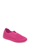 Ilse Jacobsen Tulip 139 Perforated Slip-on Sneaker In All Rose Violet Fabric