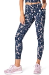 Sweaty Betty Power Workout Leggings In Blue Patch Print