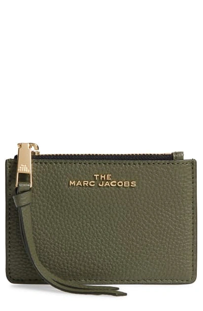 The Marc Jacobs Leather Multi Wallet In Cactus Green