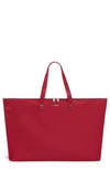 Tumi Voyageur Just In Case Packable Nylon Tote In Crimson