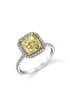 BONY LEVY CUSHION YELLOW DIAMOND RING,FR7180WY