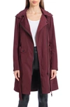 AVEC LES FILLES WATER RESISTANT MOTO DETAIL TRENCH COAT,66767