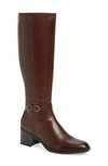 Naturalizer Sterling Knee High Boot In Chocolate Leather