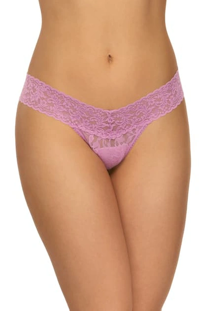 Hanky Panky Low Rise Thong In Viola Purp