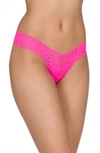 Hanky Panky Eros Low Rise Lace Thong In Pass Pink