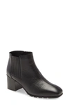 Aquatalia Weatherproof Block Heel Bootie In Black/ Black