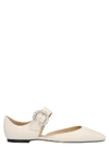 JIMMY CHOO JIMMY CHOO GIN CRYSTAL BUCKLE BALLET FLATS