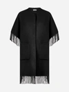 P.A.R.O.S.H LEAK FRINGED WOOL CAPE