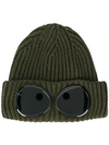 C.P. COMPANY GOGGLES-EMBELLISHED BEANIE HAT