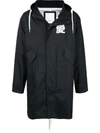 Ports V Hooded Parka In Black