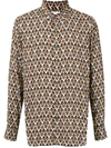 Ports V Geometric Print Long-sleeve Shirt In Multicolour