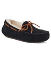 Ugg Dakota Womens Suede Shearling Lined Moccasin Slippers In Black