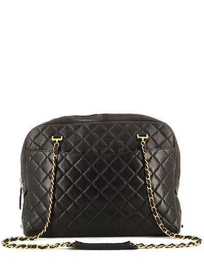 Pre-owned Chanel Diamond Quilted Shoulder Bag In Brown