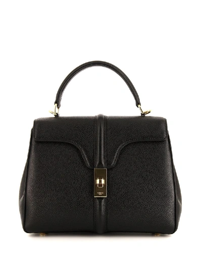 Pre-owned Celine  Clasp 16 Tote In Black