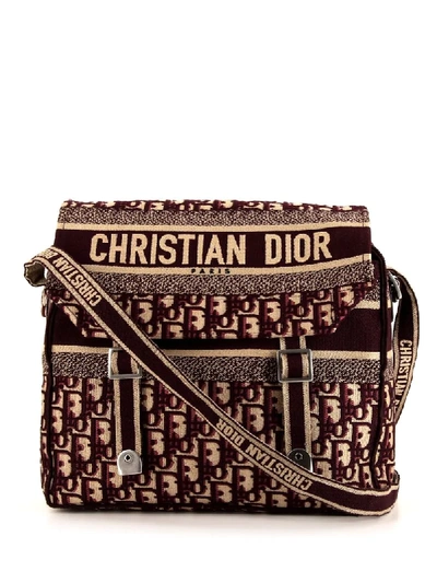 Pre-owned Dior Camp Oblique Shoulder Bag In Red