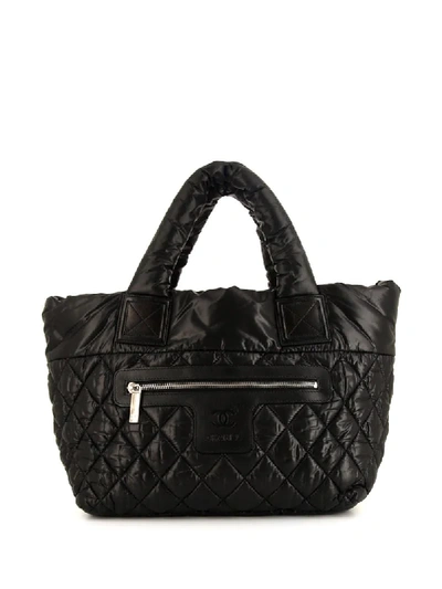 Pre-owned Chanel Coco Cocoon 购物袋 In Black