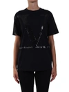 VALENTINO T-SHIRT V LOGO SEQUINS,11473597