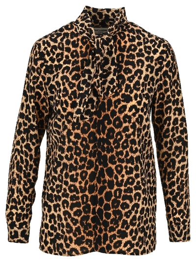 Saint Laurent Leopard Print Shirt