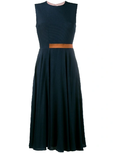 Roksanda Pleated A-line Dress In Blue