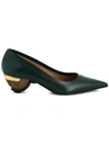 MARNI CURVED HEEL POINTED PUMPS