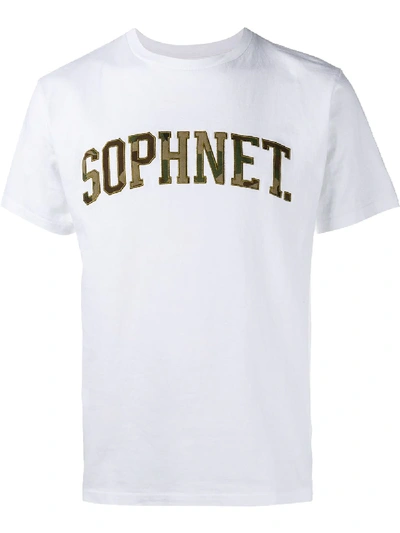 Sophnet Camouflage Logo T-shirt In White