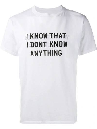 Uniform Experiment Quote Print T-shirt In White