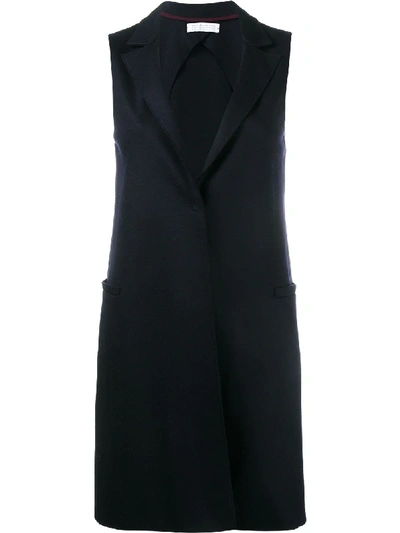 Harris Wharf London Sleeveless Coat In Blue