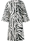 ADAM LIPPES ZEBRA PRINT COCOON COAT