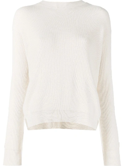 Helmut Lang Ribbed Jumper In Neutrals