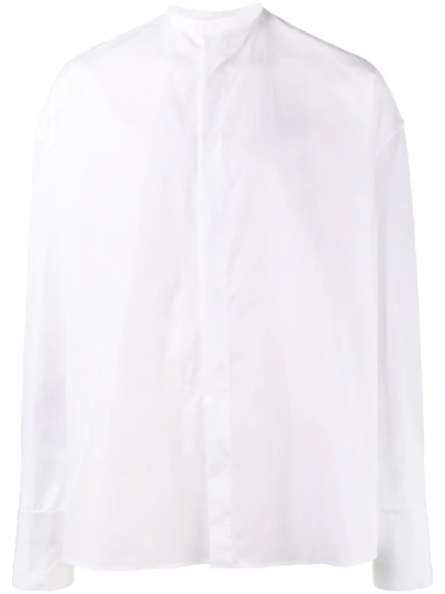 Haider Ackermann Oversized Long Sleeve Shirt In White