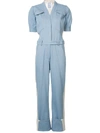 Rosie Assoulin Mechanic Block Panel Jumpsuit In Blue