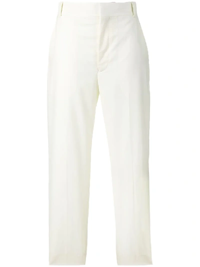 Haider Ackermann Mid-rise Straight-leg Trousers In White