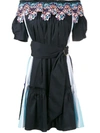 PETER PILOTTO BLACK OFF-SHOULDER EMBROIDERED DAY DRESS