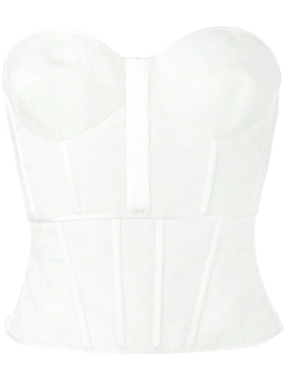 Olivier Theyskens Heart Shaped Bustier In White