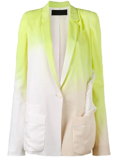 Haider Ackermann Degrade Smocked Blazer In Yellow