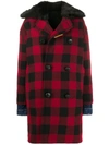 DSQUARED2 DOUBLE-BREASTED CHECKED COAT