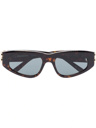 Balenciaga Tortoiseshell Cat Eye Sunglasses In Brown
