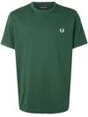 Fred Perry Embroidered Logo Cotton T-shirt In Green