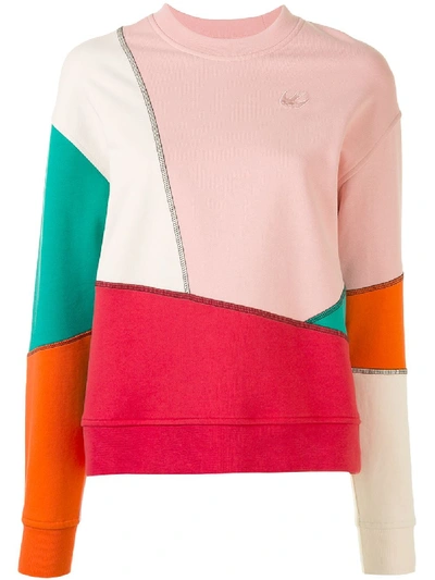 Mcq By Alexander Mcqueen Colour-block Logo Sweatshirt In Pink